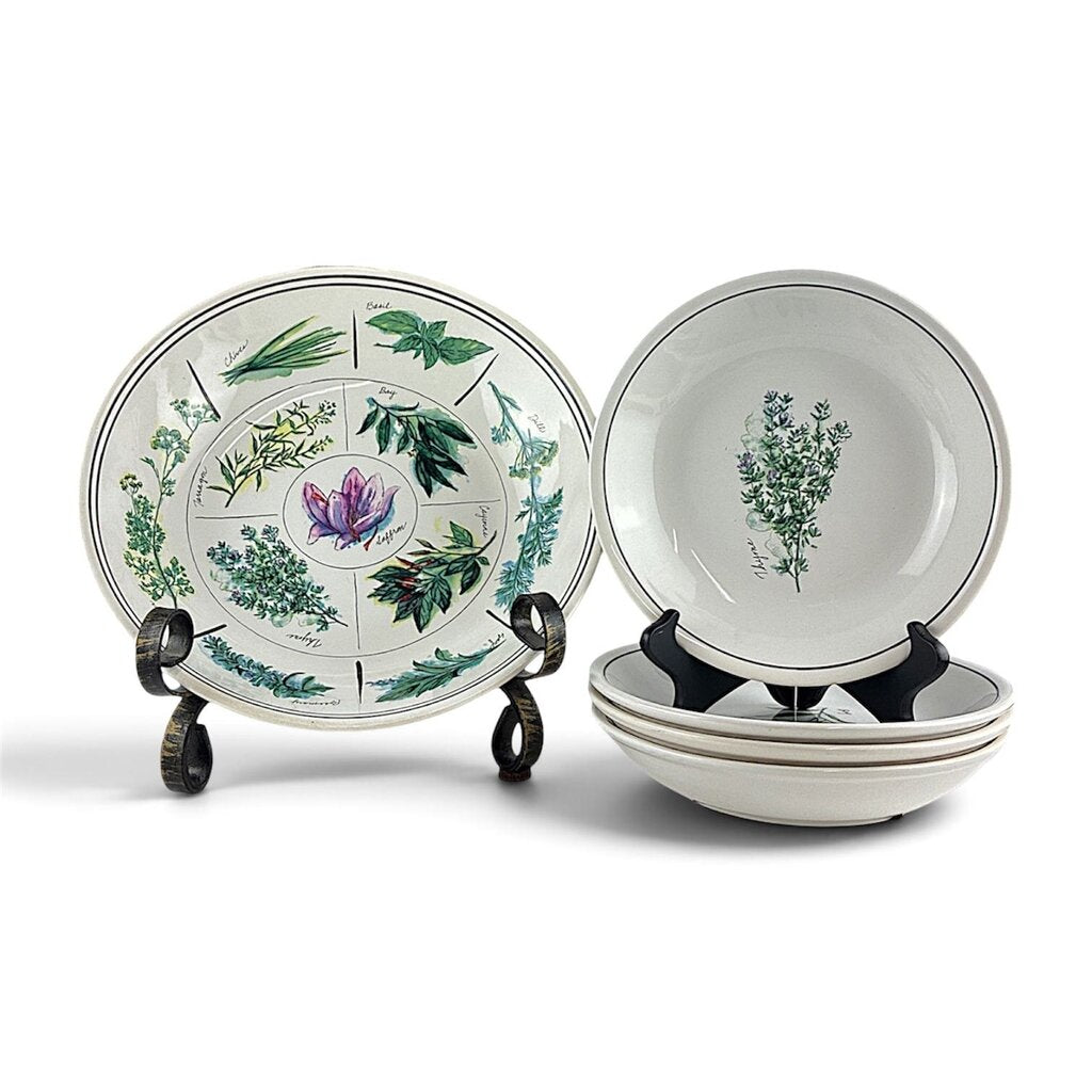 Culinary Herbs 5-Pc. Pasta Bowl Set