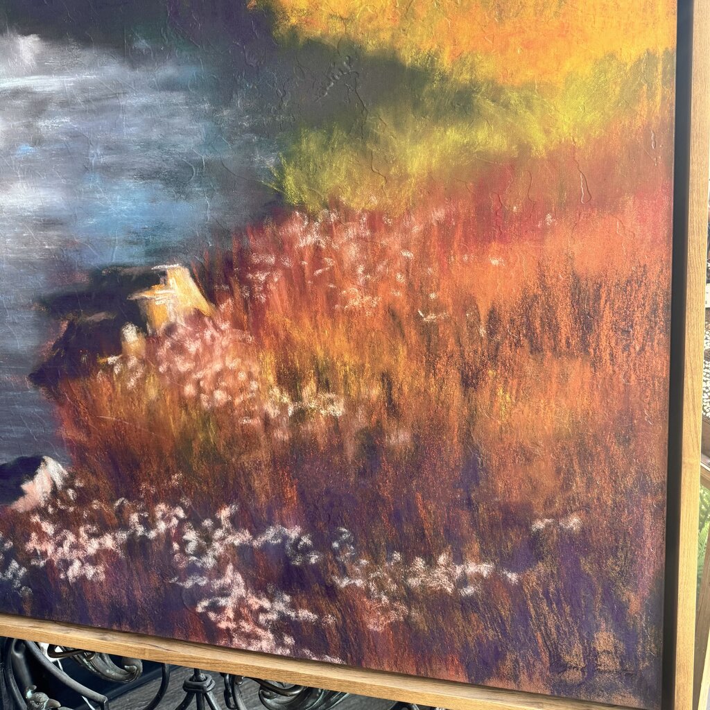 Orig. Price $1500 - "Winding River I" Framed Canvas by Marjorie Cranston
