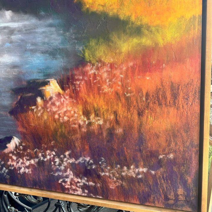 Orig. Price $1500 - "Winding River I" Framed Canvas by Marjorie Cranston