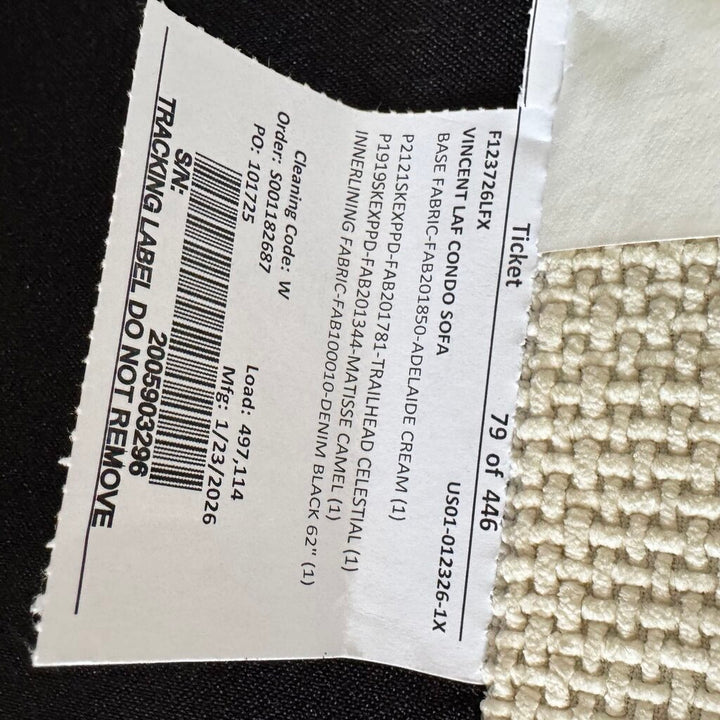 Orig. Price $3389 - Vincent LAF Condo Sectional