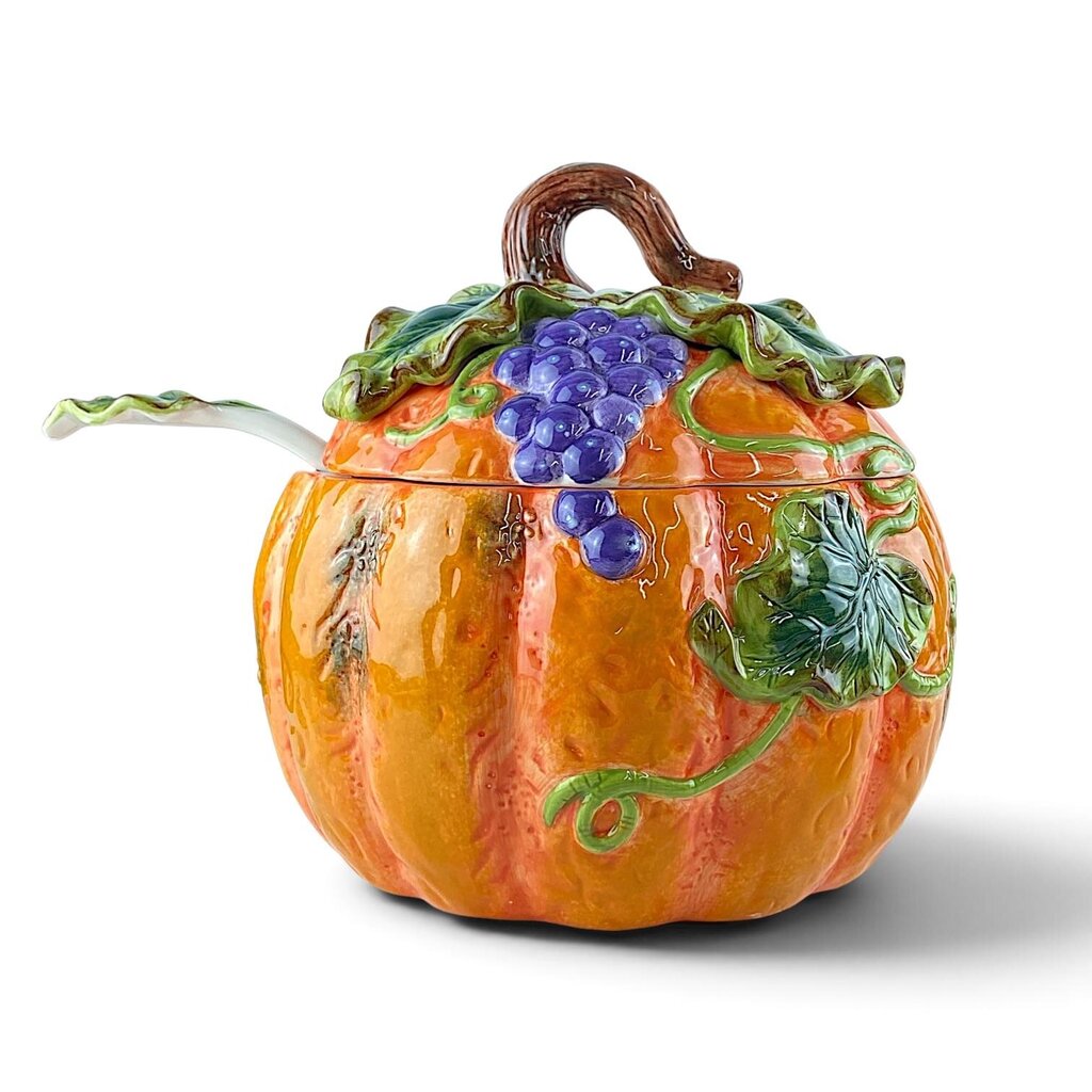 Pumpkin Soup Tureen with Laddle