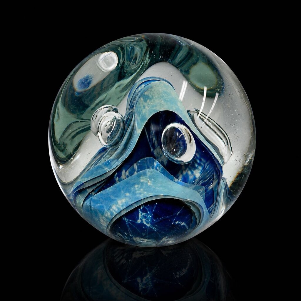 Art Glass Wave Paperweight