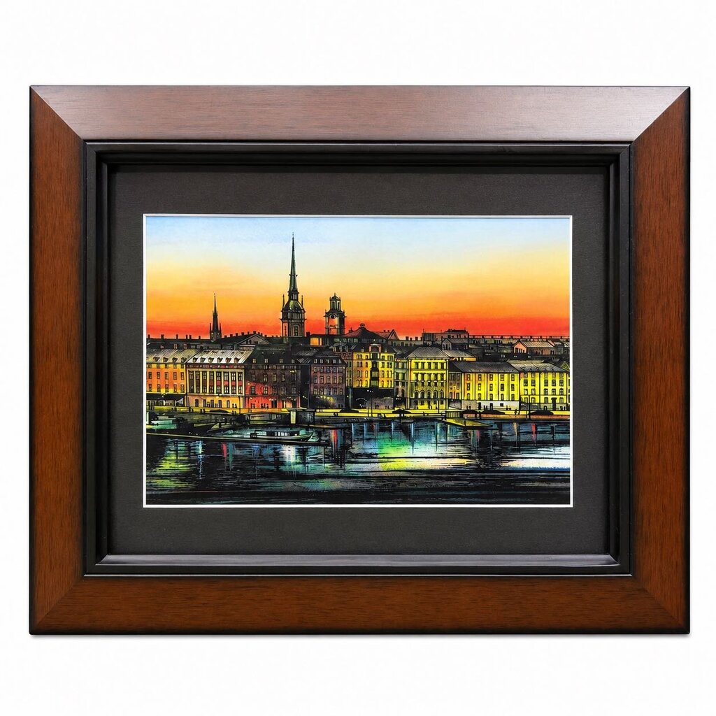 Watercolor Sweden City Picture