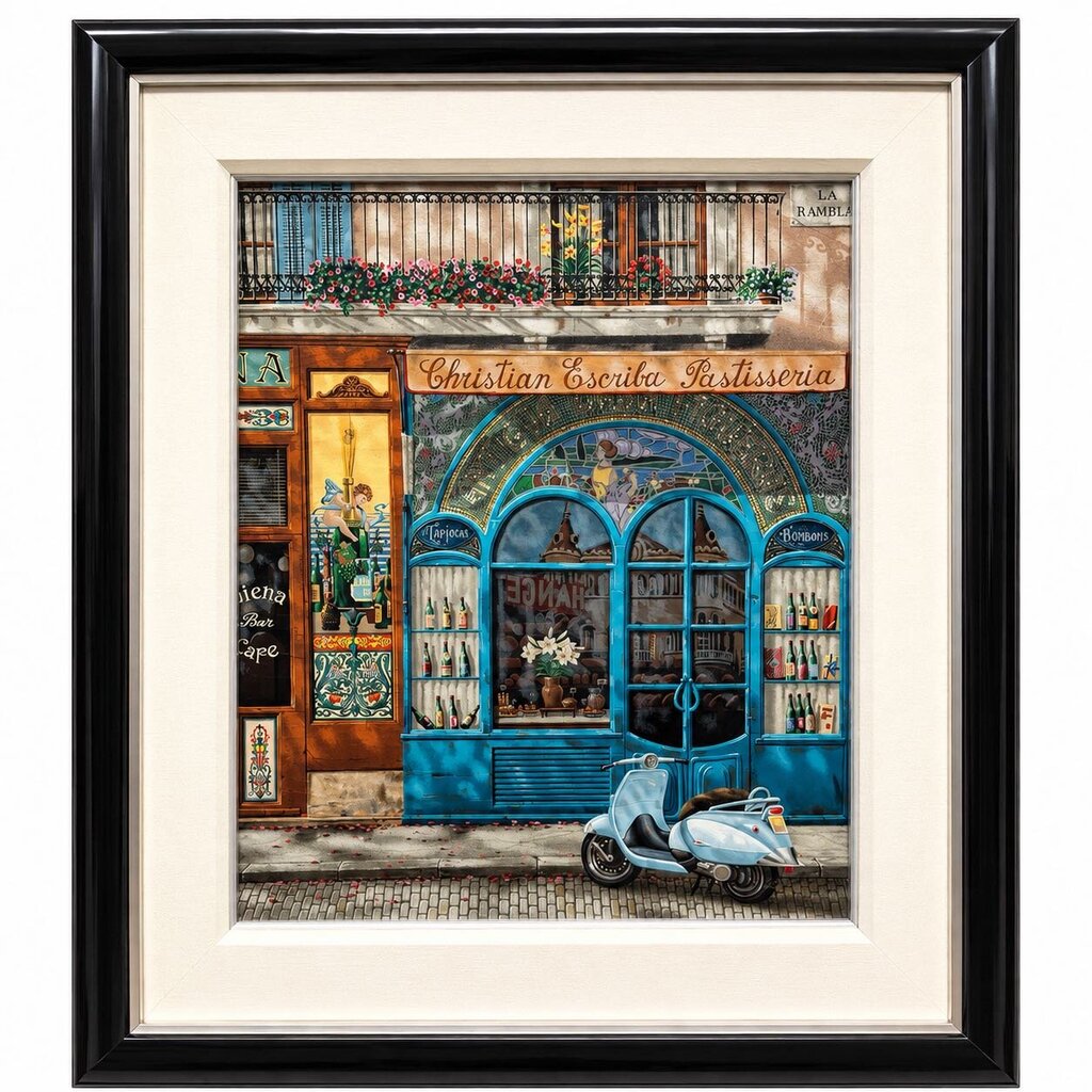 Barcelona Lithograph Print Picture