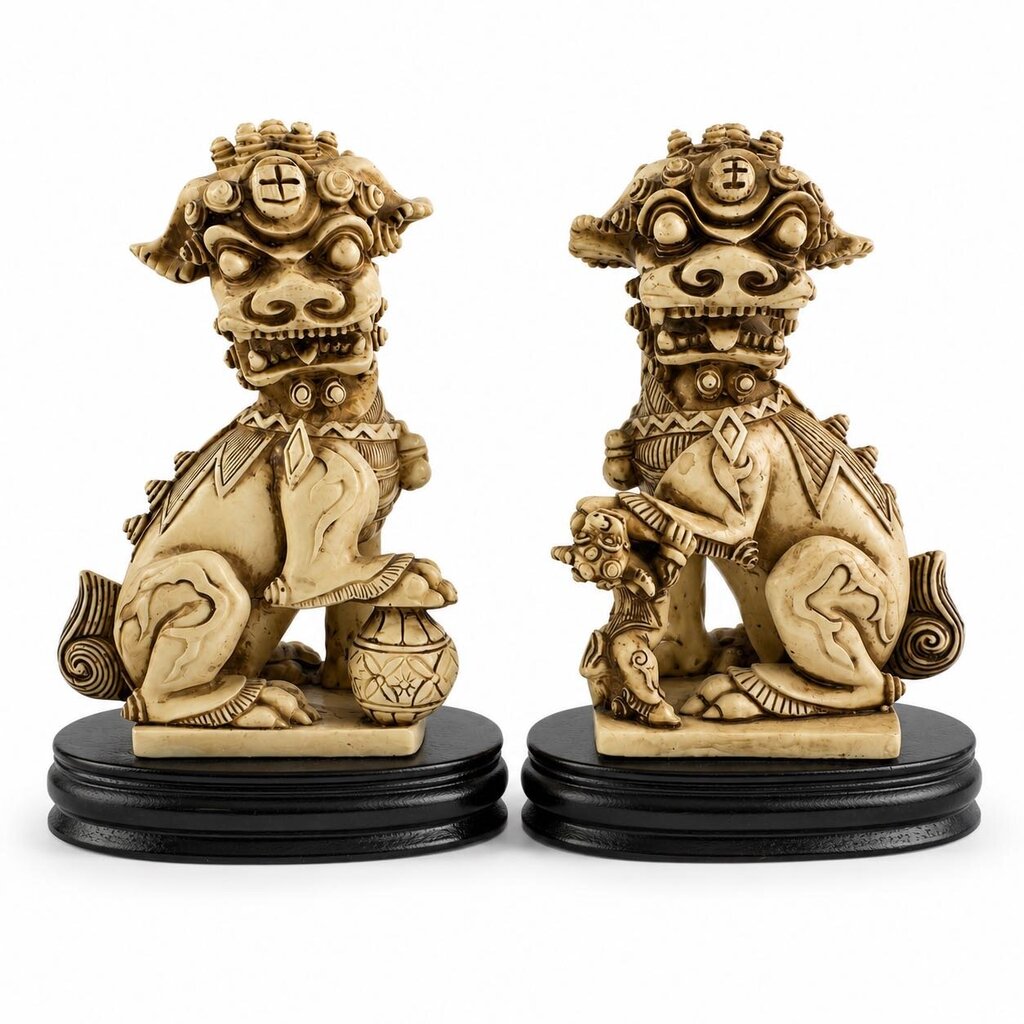 Vintage Pair Foo Dogs