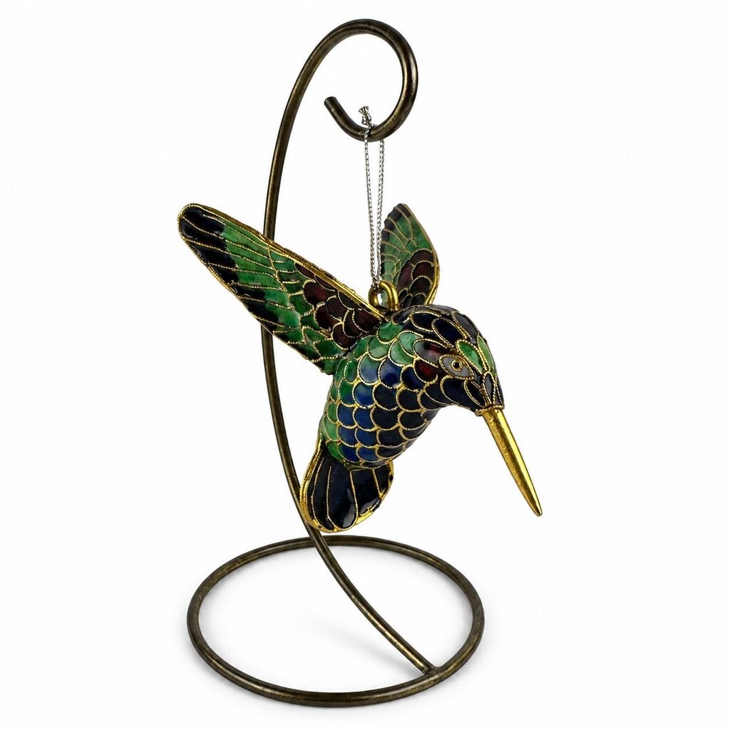 Cloisonne Hummingbird Figure