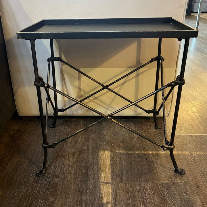 Orig. Price $150 - Vintage-style Metal Side Table w/ Claw Feet