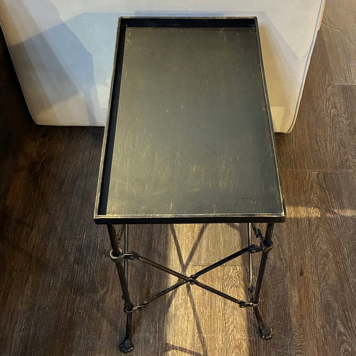 Orig. Price $150 - Vintage-style Metal Side Table w/ Claw Feet