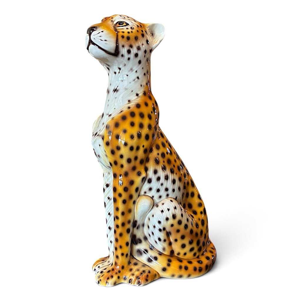 Italian Ceramic Cheetah Sculpture