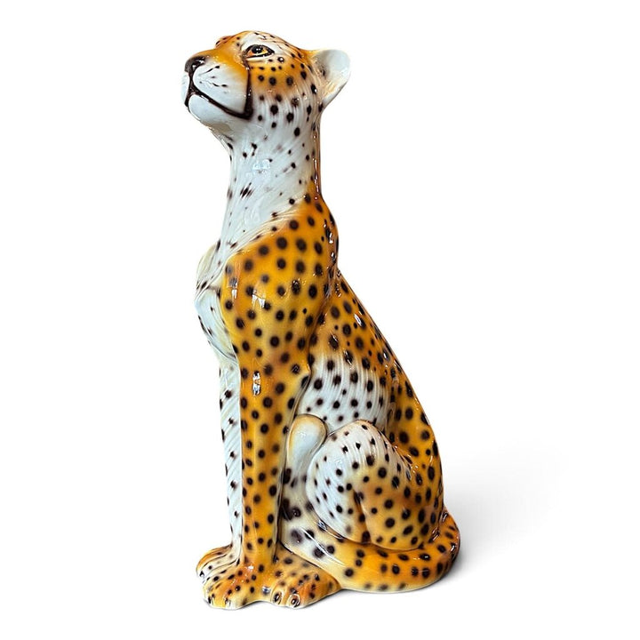Italian Ceramic Cheetah Sculpture