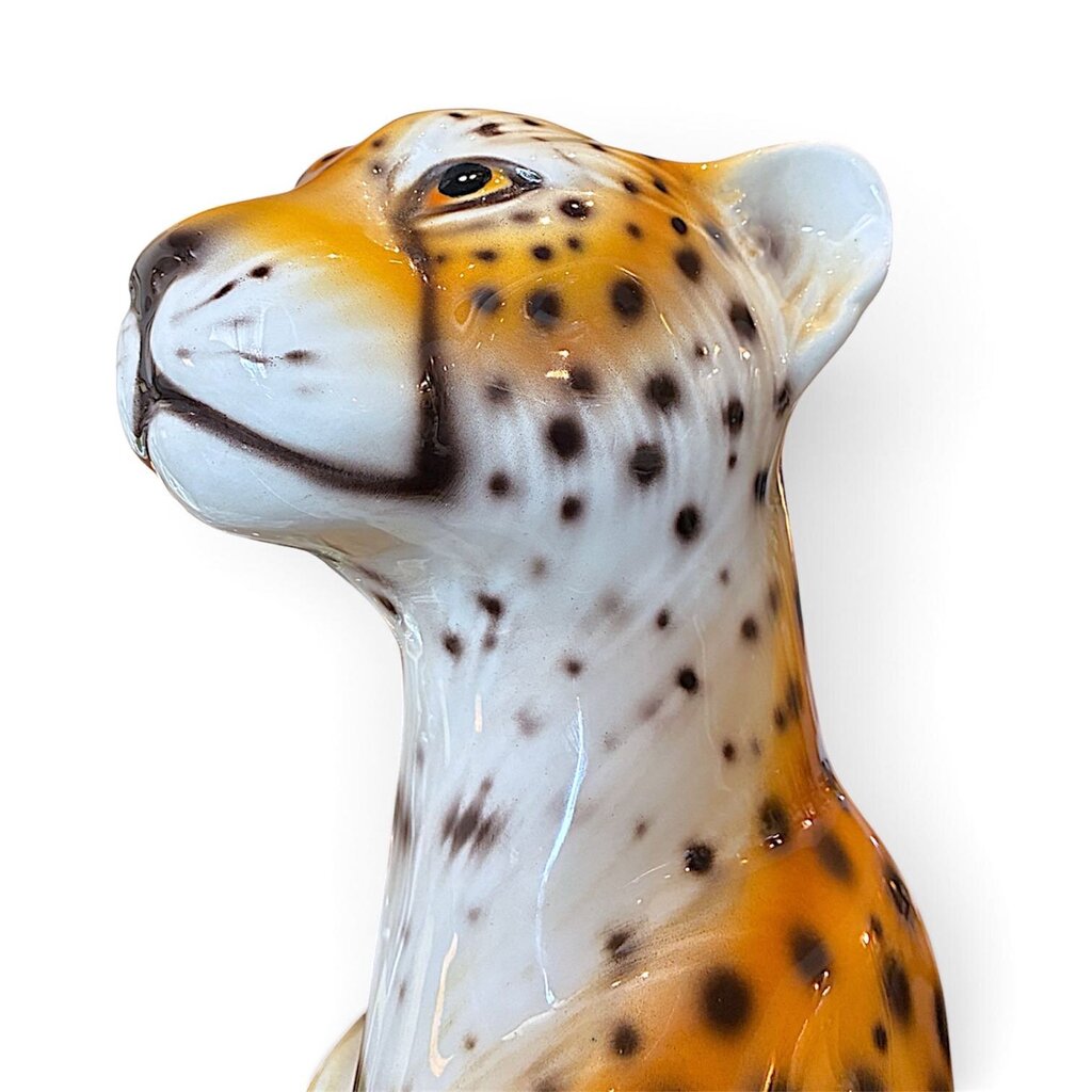 Italian Ceramic Cheetah Sculpture