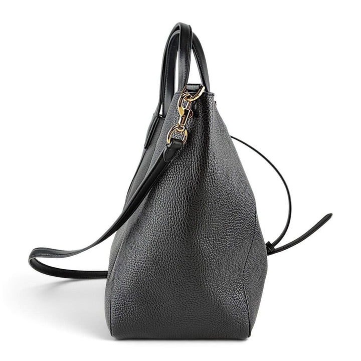 Pebble Leather Bucket Handbag