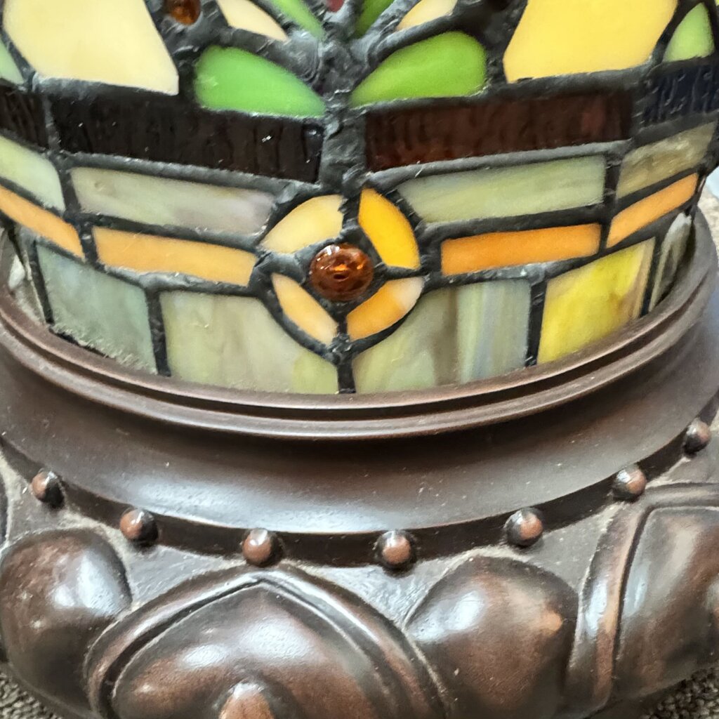Tiffany Style Floor Pedestal Light