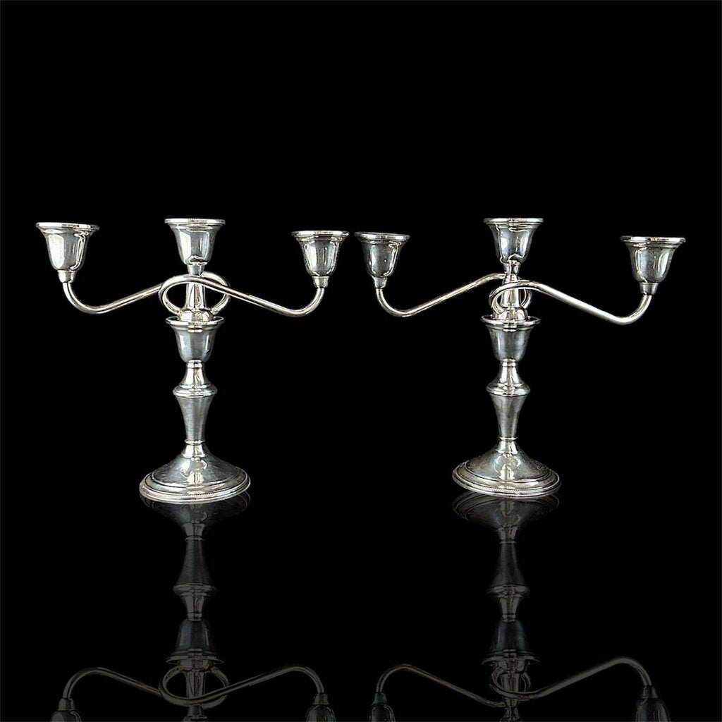 Pair of Weighted Sterling Candelabra's