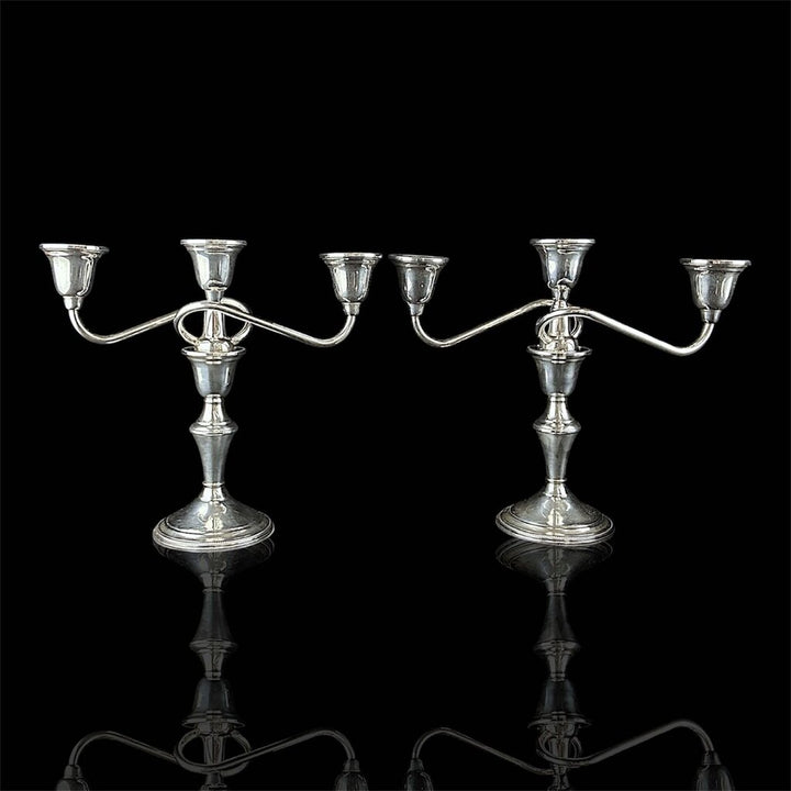 Pair of Weighted Sterling Candelabra's