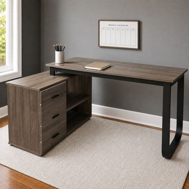 L-shaped Modern Desk