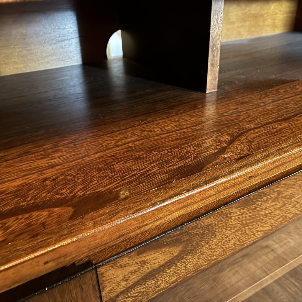 Rustic Wooden Media Console