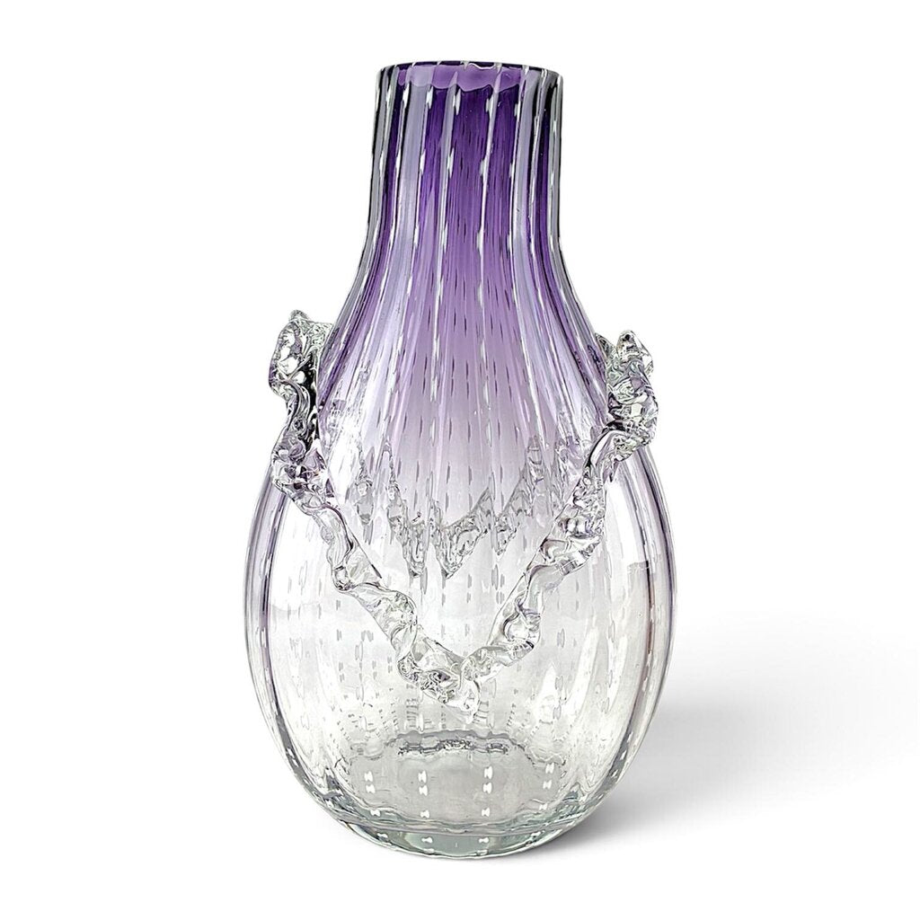 Art Glass Ruffle Vase