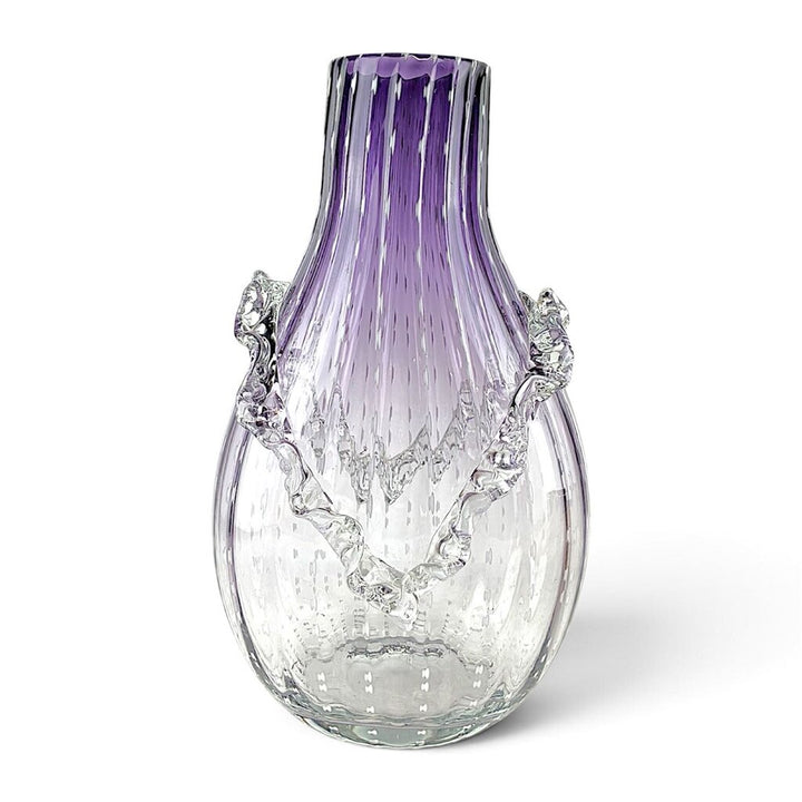 Art Glass Ruffle Vase