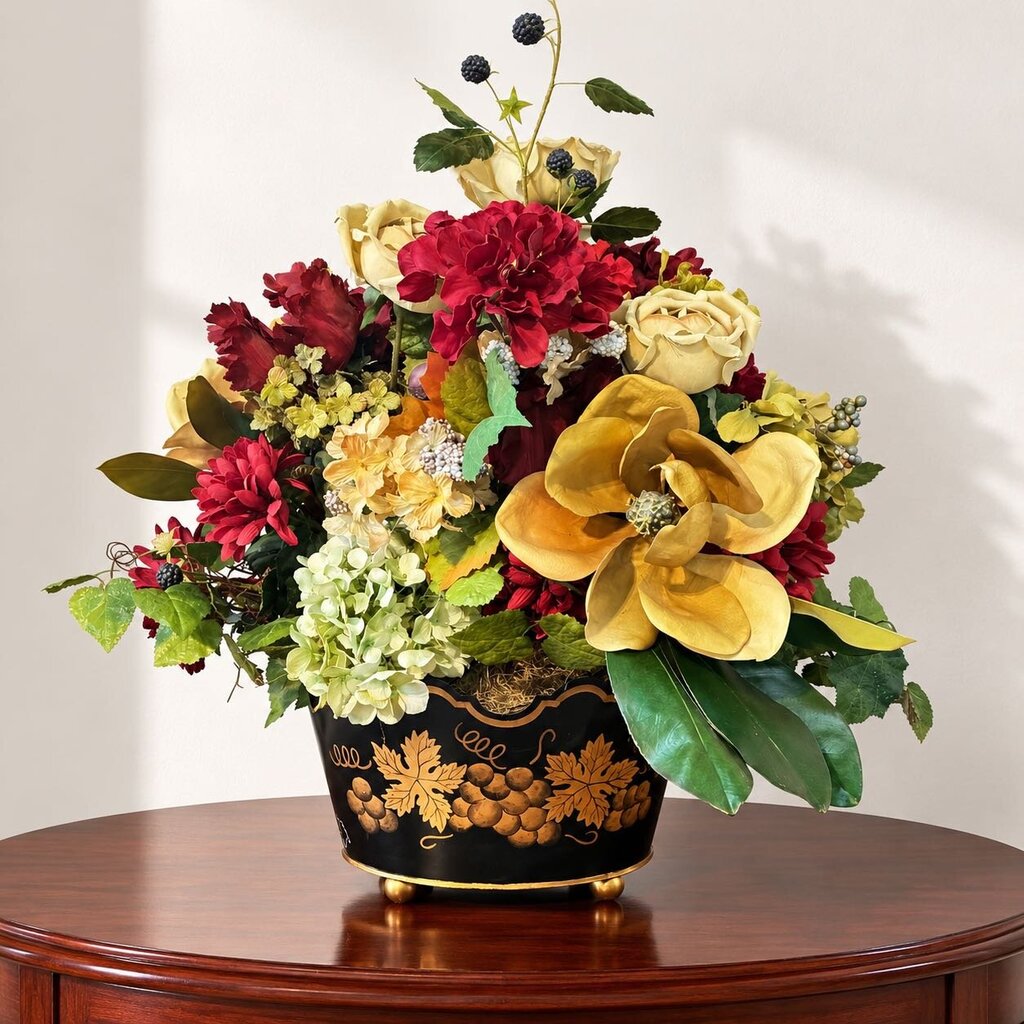 Large Fall Centerpiece Floral in Urn Planter