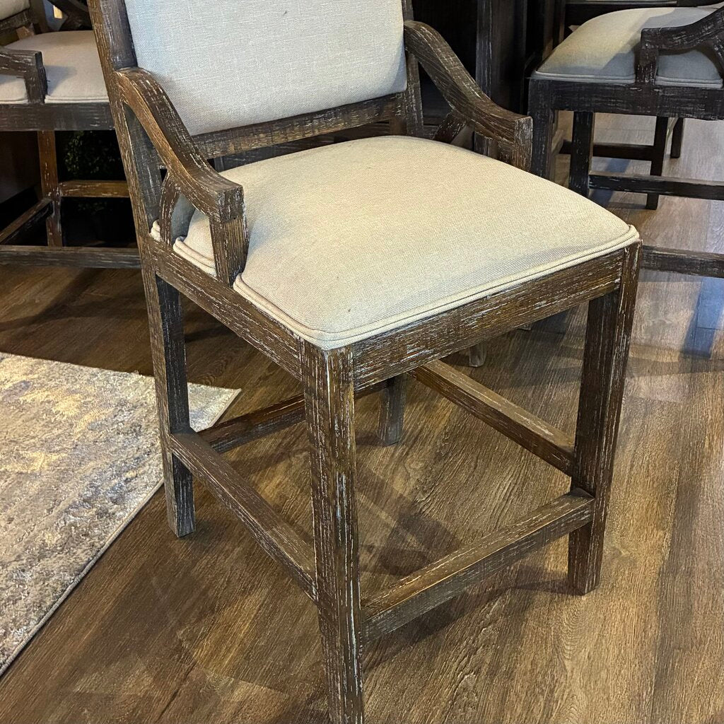 Orig. Price $1,598 - Camry Pub Table with 4 Bar Stools Barnwood