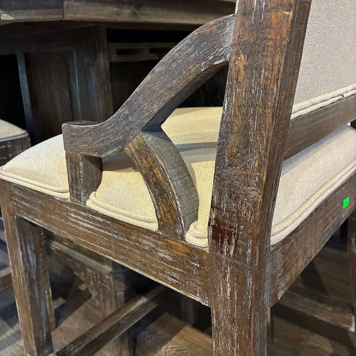 Orig. Price $1,598 - Camry Pub Table with 4 Bar Stools Barnwood