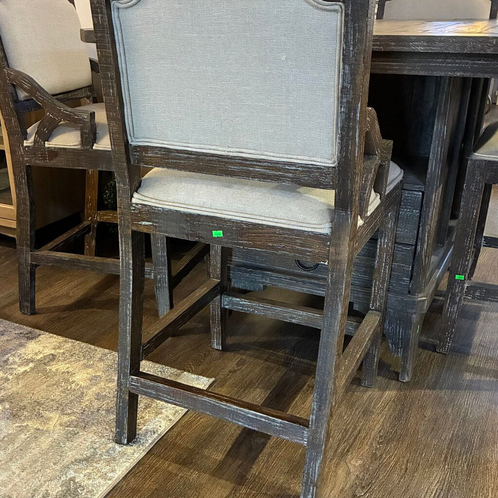 Orig. Price $1,598 - Camry Pub Table with 4 Bar Stools Barnwood