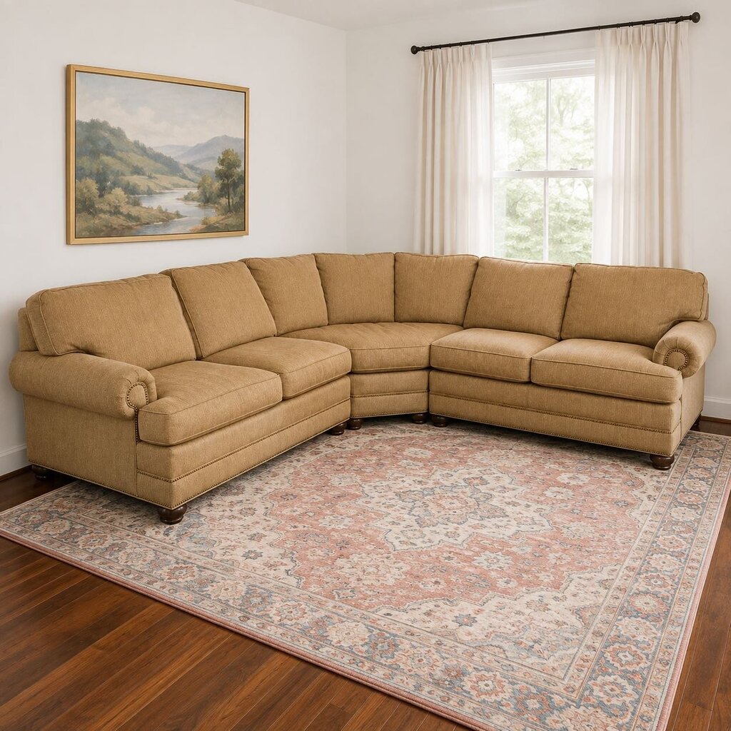 Right Arm Facing Rolled Arm Sectional