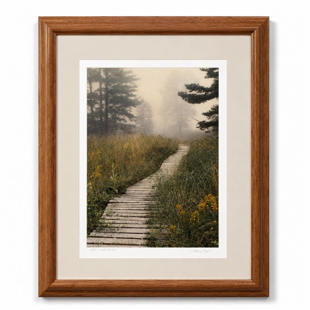 "Misty Path" Framed Print by Tony Casper