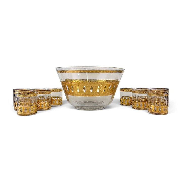 MCM Punch Bowl & 12 Cups