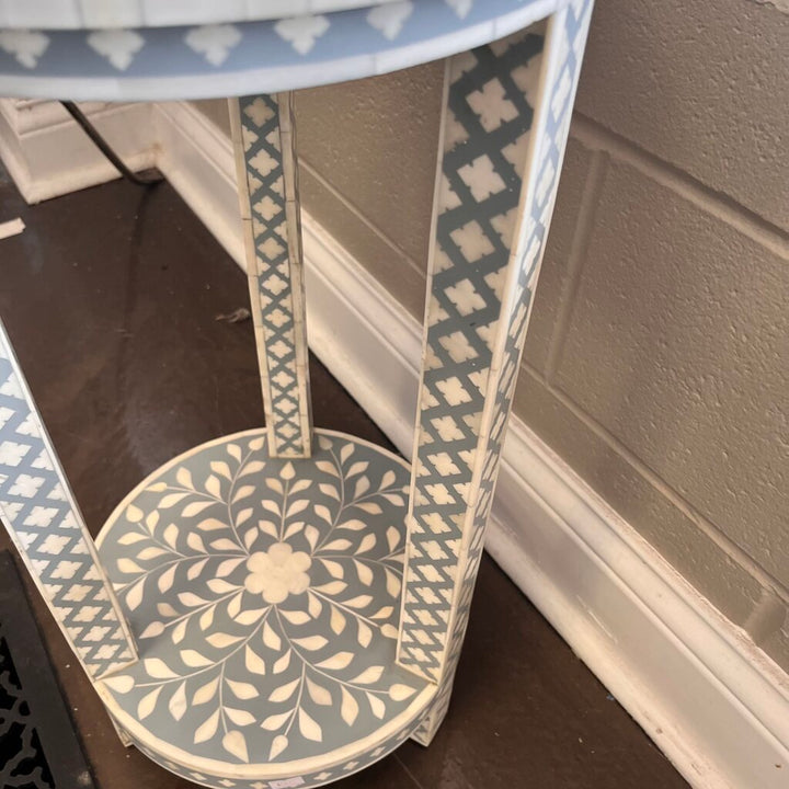 Orig Price $527 - Vivienne Bone Inlay Side Table