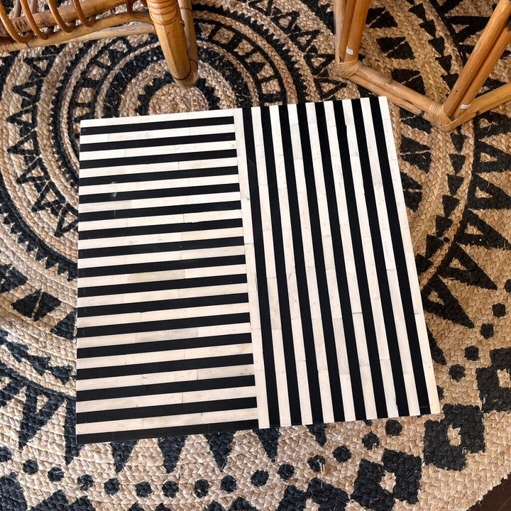 Orig Price $519 - Zuri Bone Inlay Block Side Table