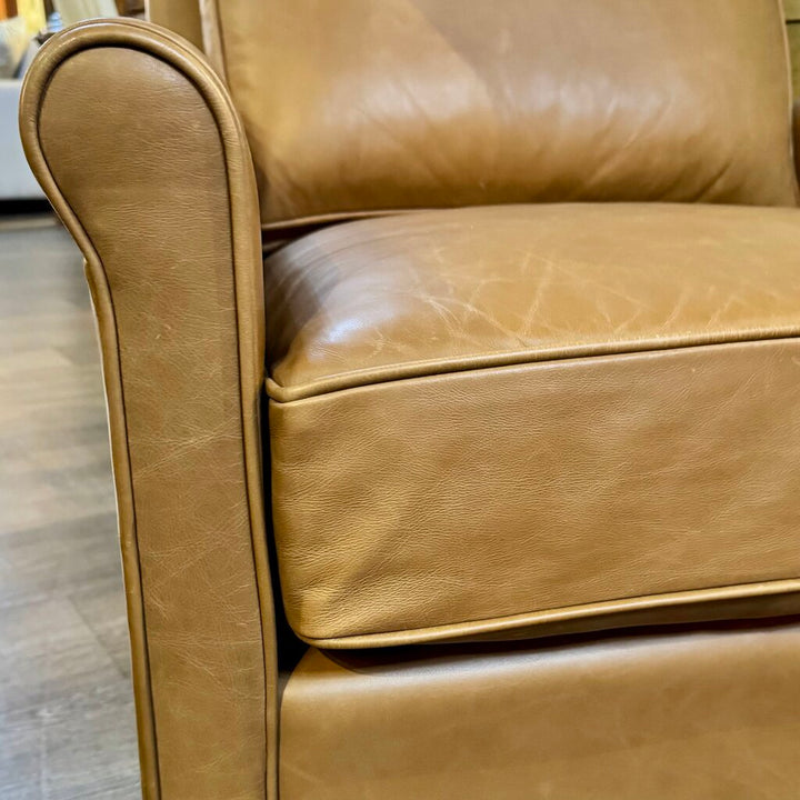 Orig. Price $1200- Tyler Roll Arm Leather Swivel Chair