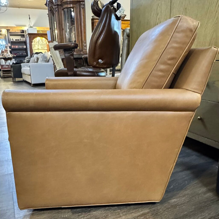 Orig. Price $1200- Tyler Roll Arm Leather Swivel Chair