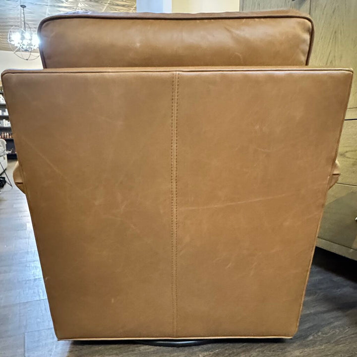 Orig. Price $1200- Tyler Roll Arm Leather Swivel Chair