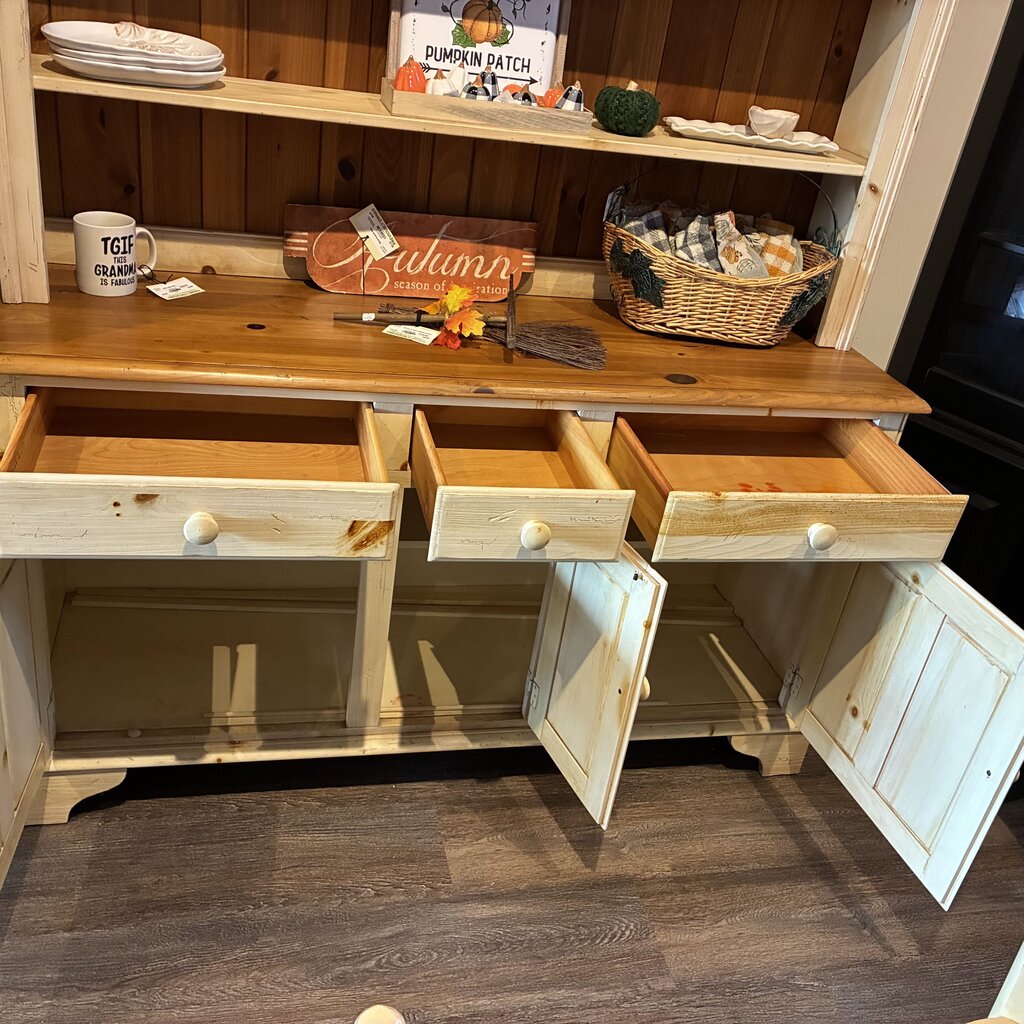Vintage Farmhouse Buffet w/ Hutch