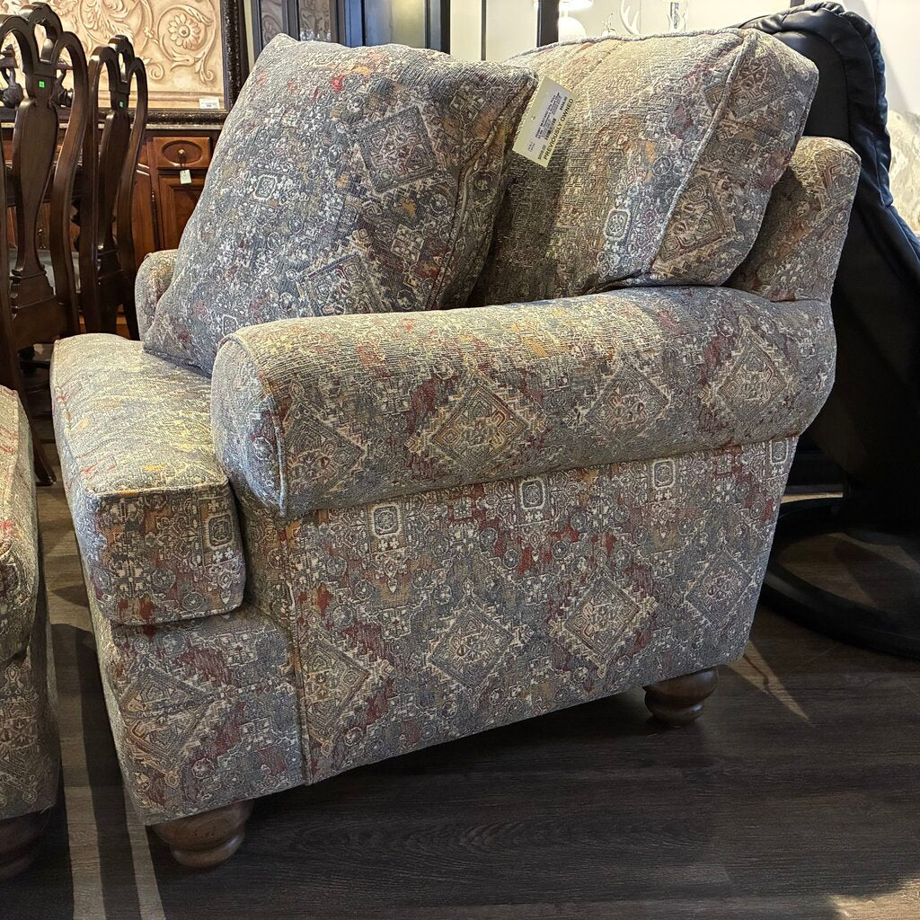 Orig. Price $2,100 - Stationary Accent Chair w/ Ottoman - Acosta's Home