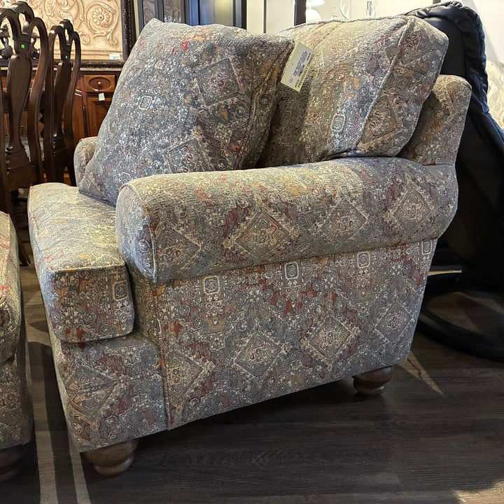 Orig. Price $2,100 - Stationary Accent Chair w/ Ottoman - Acosta's Home