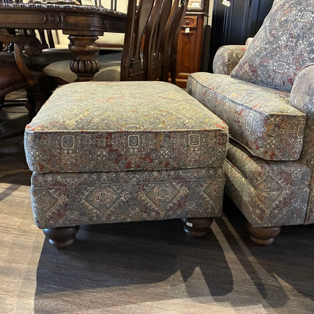Orig. Price $2,100 - Stationary Accent Chair w/ Ottoman - Acosta's Home