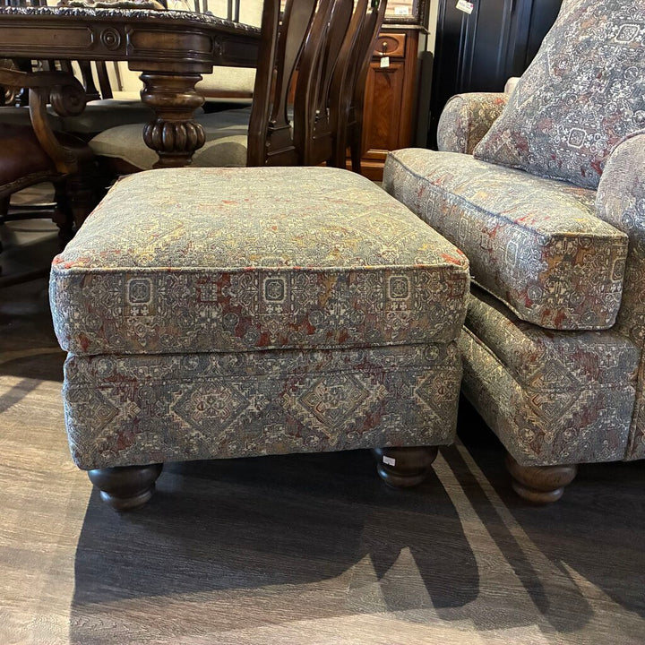 Orig. Price $2,100 - Stationary Accent Chair w/ Ottoman - Acosta's Home