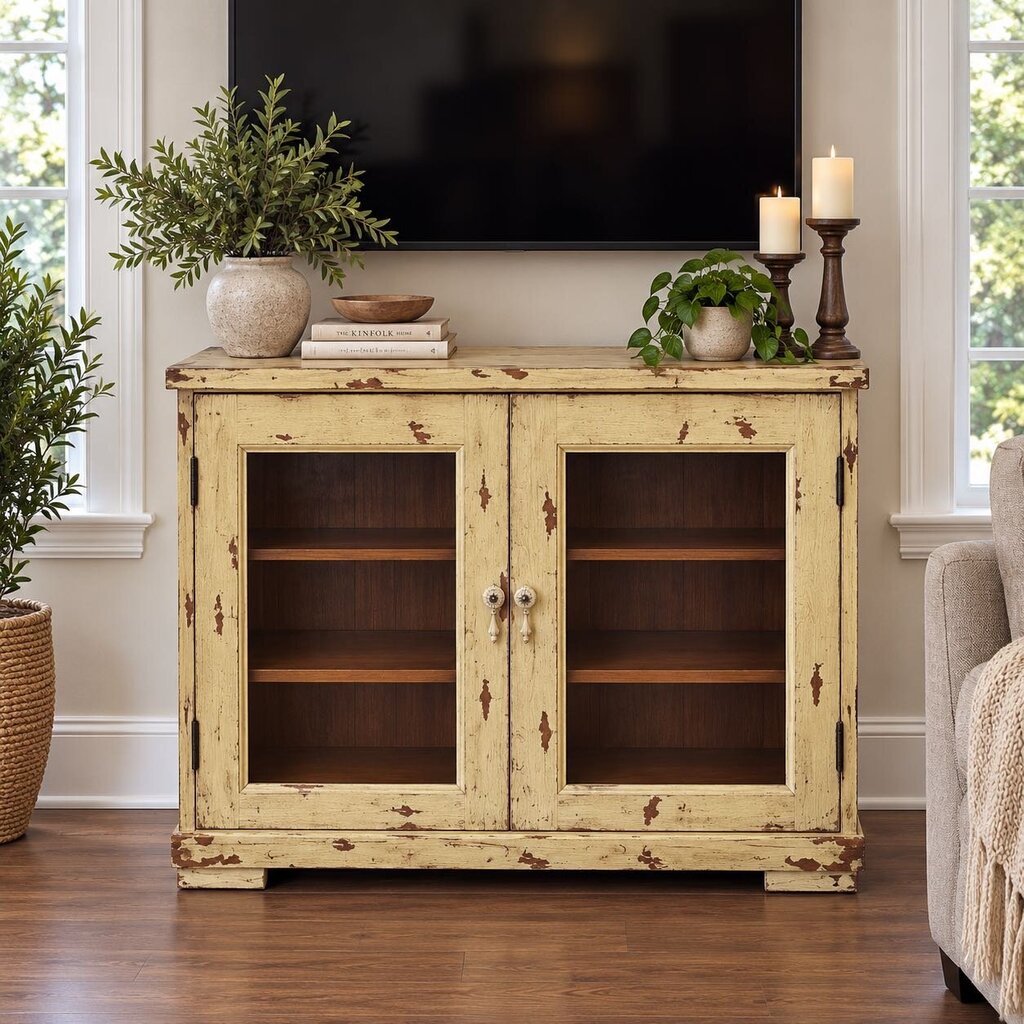 Wood & Glass Media Console