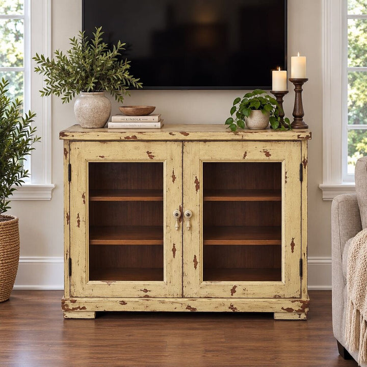 Wood & Glass Media Console