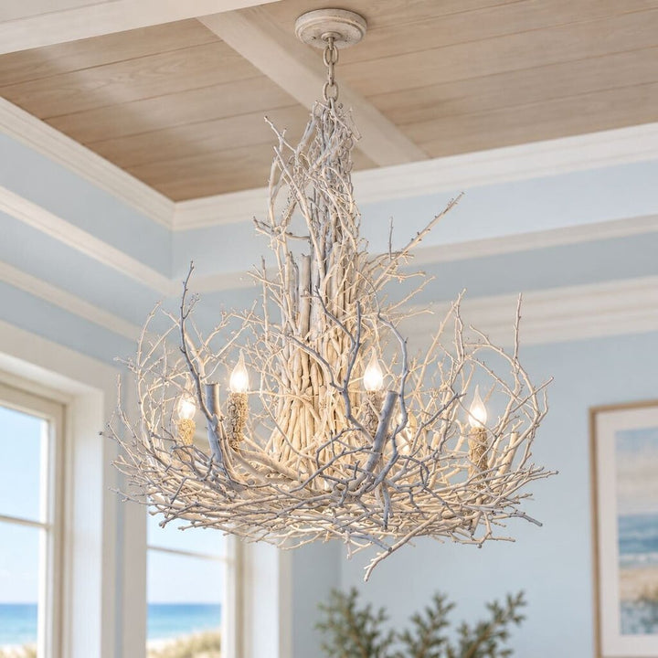 Orig. Price $2744 - Painted Twig Chandelier