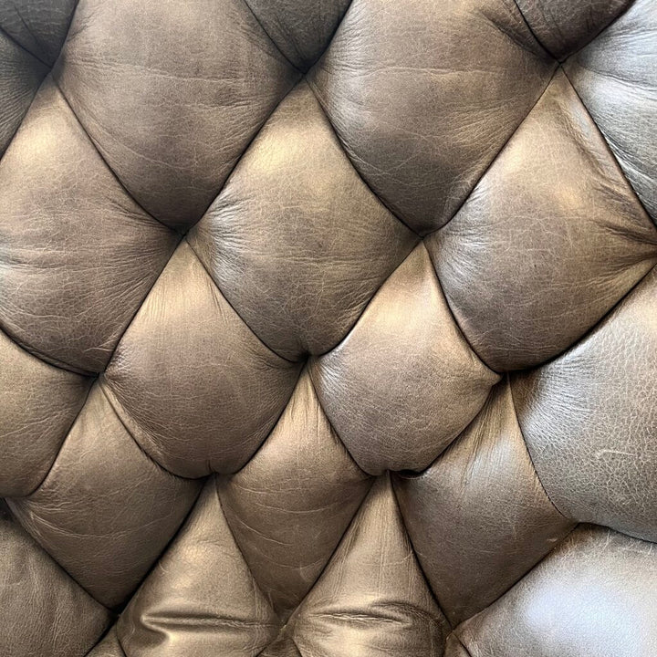 Orig Price $2100 - Tufted Leather Swivel Chair