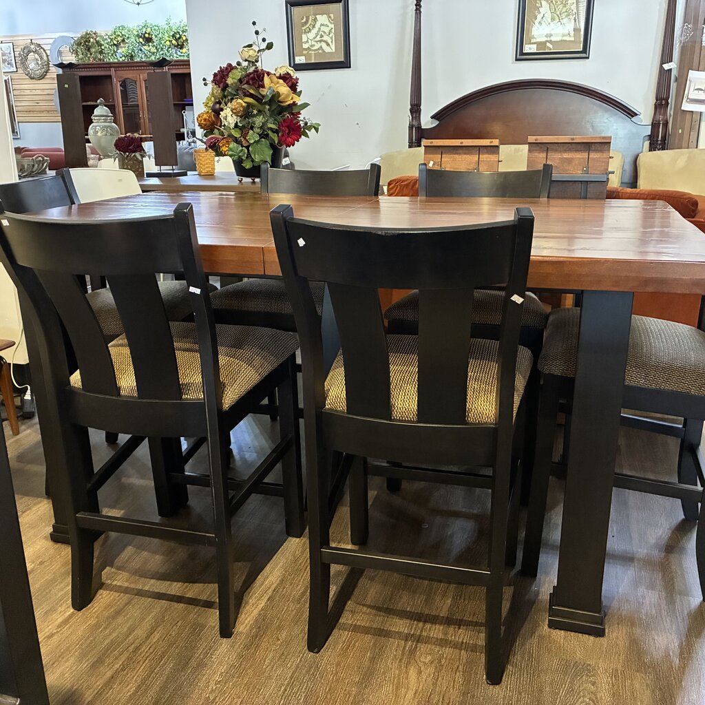 Orig. Price $4,800 - Amish-made Counter Height Dining Set w/ 2 Leaves