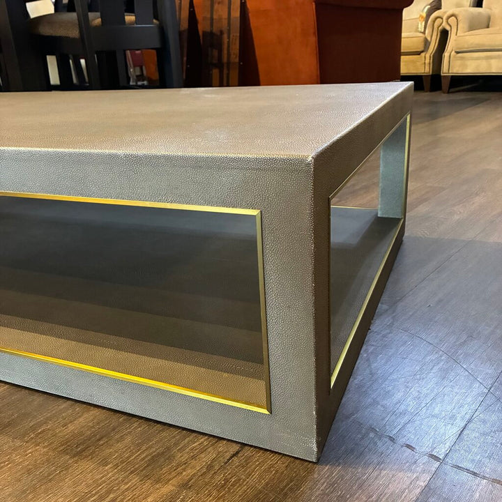 Orig. Price $3,975 - Cela Shagreen Rectangular Coffee Table - Acosta's Home