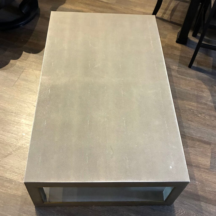 Orig. Price $3,975 - Cela Shagreen Rectangular Coffee Table - Acosta's Home