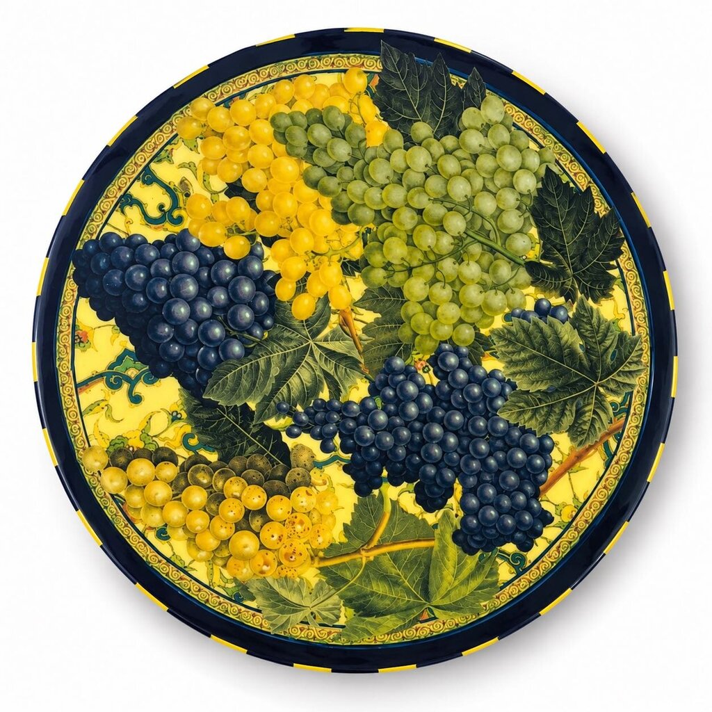 Wooden Lazy Susan - Grapes