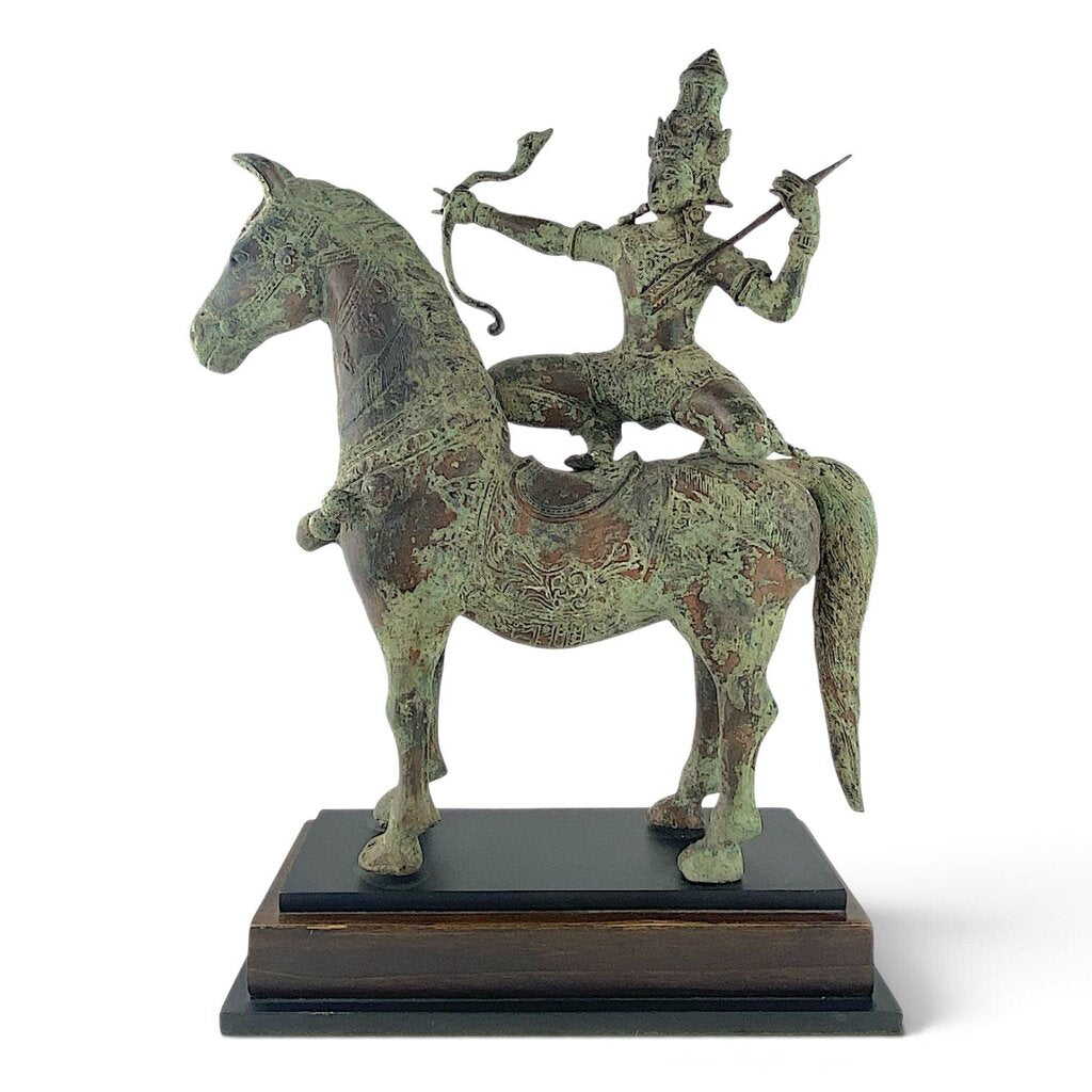 Brass Armed Warrior on Horse