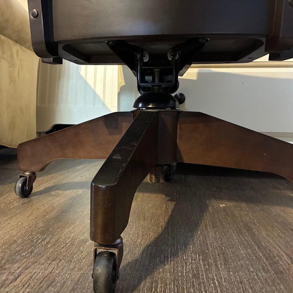 Orig. Price $449 - Wooden Swivel Desk Chair